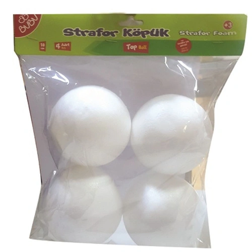 Bu-bu Strafor Köpük Top 10 Cm 4 Lü Bubu-kp0006