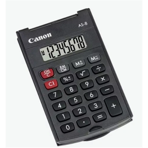 Canon As-8 8 Hane Cep Tipi Kapaklı Hesap Makinesi