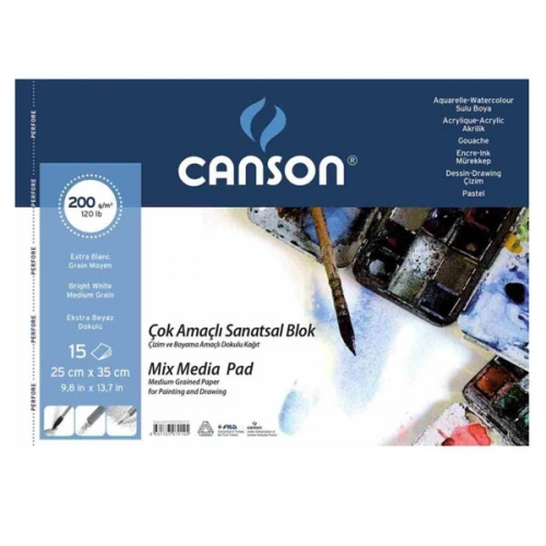 Canson Fınface 1557 Resim Blokları Çok Amaçlı 200 Gr 25x35 15 Yp