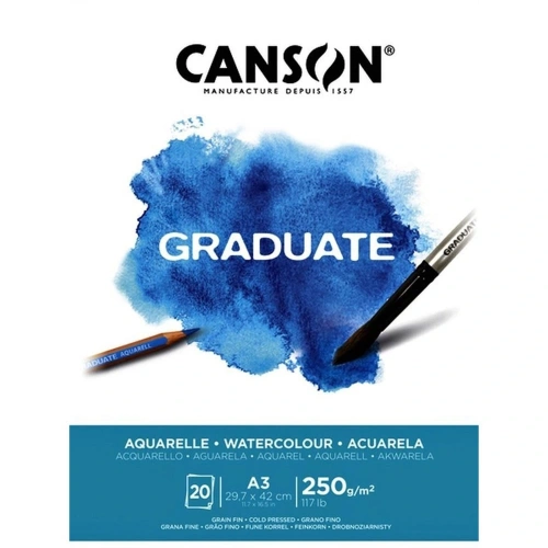Canson Sulu Boya Bloğu Graduate 20 Syf A3 250 Gr