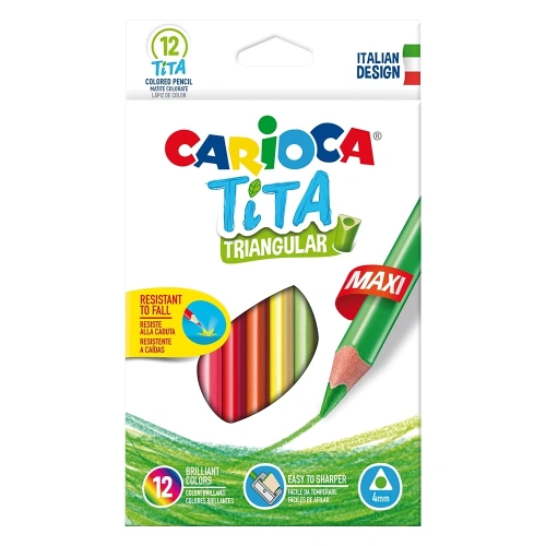Carioca Kuru Boya Kalemi Tita Maxı Üçgen 12 Li 42791