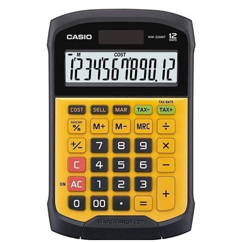 Casio Hesap Makinesi Masaüstü Suya Toza Dayanaklı 12 Hane Wm-320mt