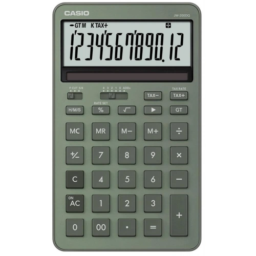 Casio Jw-200dQ-gn 12 Hane Puslu Yeşil Masa Üstü Hesap Makinesi