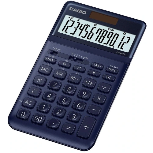 Casio JW-200SC-NY 12 Hane Lacivert Masa Üstü Hesap Makinesi