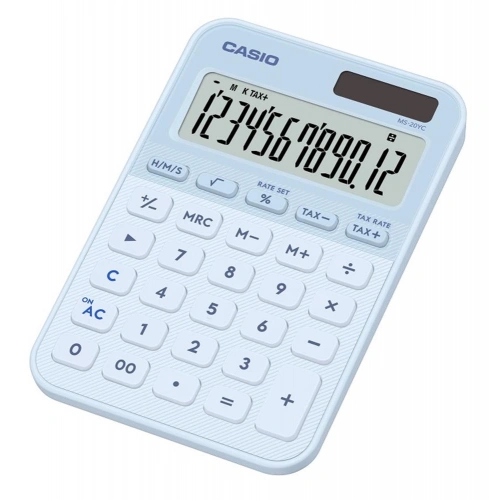 Casio Ms-20yc-lb 12 Hane Açık Mavi Masa Üstü Hesap Makinesi