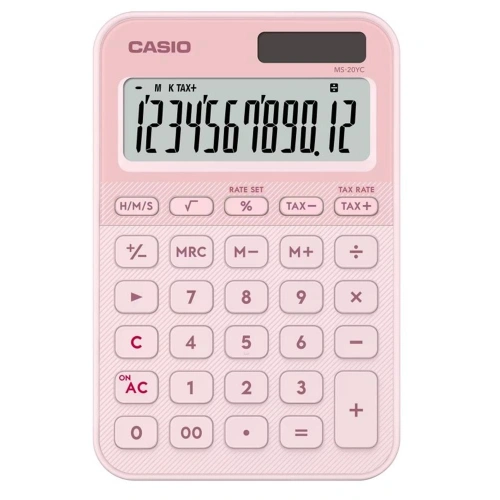 Casio Ms-20yc-lp 12 Hane Açık Pembe Masa Üstü Hesap Makinesi