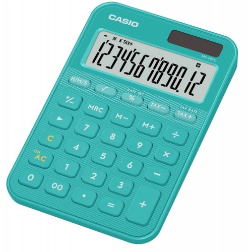 Casio Ms-20yc-tu 12 Hane Turkuaz Masa Üstü Hesap Makinesi