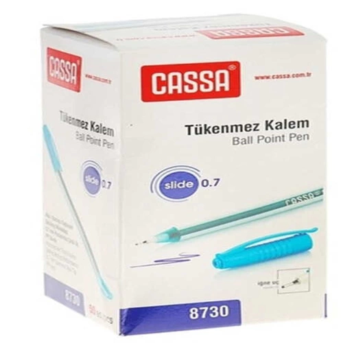 Cassa Tükenmez Kalem Slide 0.7 MM Mavi 8730