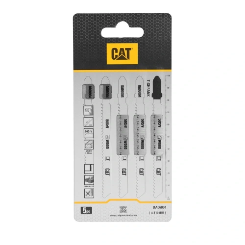 Cat Da06004 5 Parça Profesyonel Ahşap Ters Çapaksız Temiz Kesim Dekupaj Testere Bıçağı, Ucu