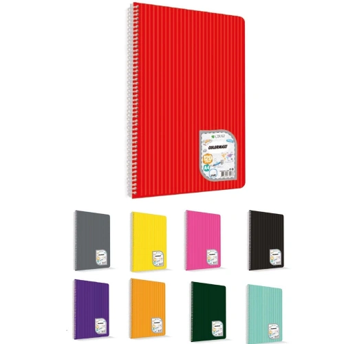 Çınar Colormaxi Spiralli Defter Plastik Kapak A5 72 Yp Çizgili 72/1