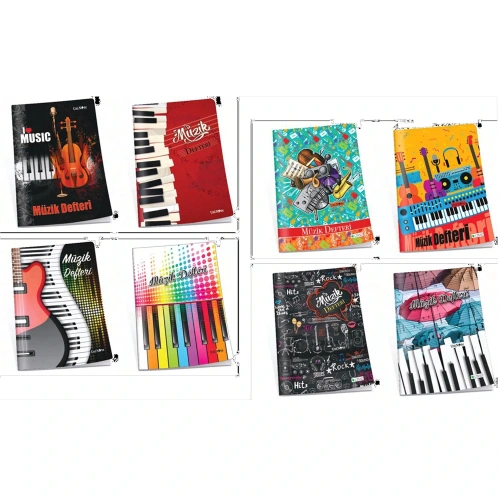 Çınar Müzik Defteri Dikişli Karton Kapak 40 Yp A4 22002