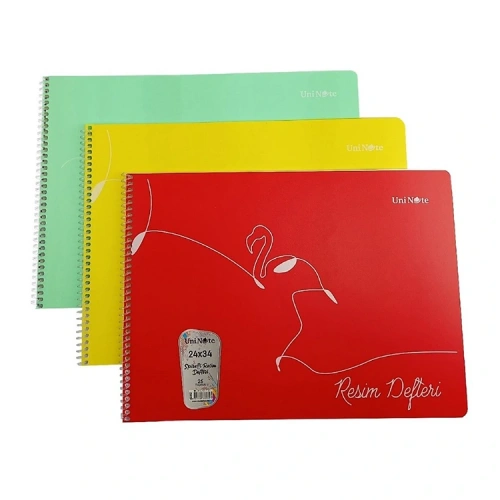 Çınar Resim Defteri Spiralli Plastik Kapak 25 Yp 24x34 33006