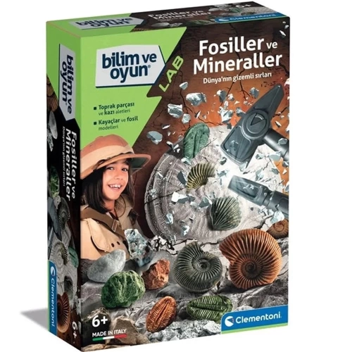 Clementoni Bilim Ve Oyun - Fosiller Ve Mineraller Kazı Seti 64336