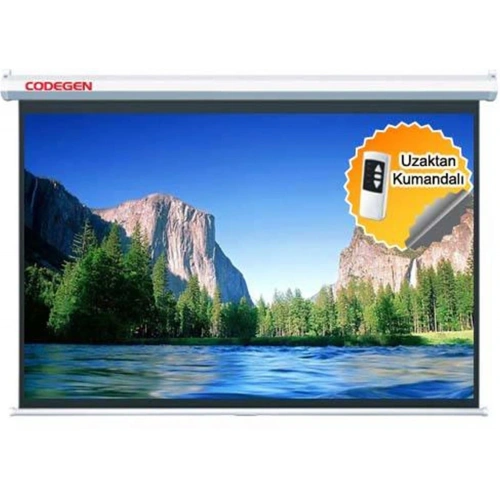 Codegen Ex-18 180x180 Motorlu Uzaktan Kumandalı Projeksiyon Perdesi
