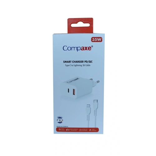 Compaxe Cta-350tı 35w 5v 3a Pd-Qc+ Type-c To Lightning Şarj Kablosu