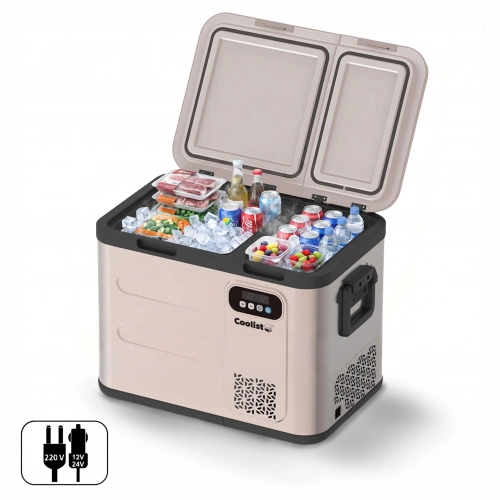 Coolist Clk50d 12/24v/220volt 49 Litre Çift Bölmeli Outdoor Kompresörlü Bluetooth Bağlantılı Oto Buzdolabı