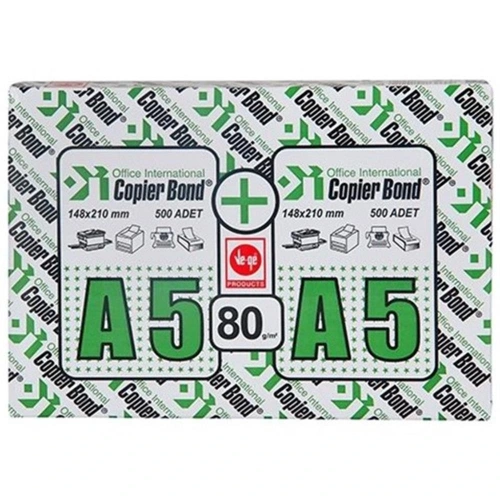 Copier Bond A5 Fotokopi Kağıdı 80gr-500 Li 1 Koli= 10 Paket