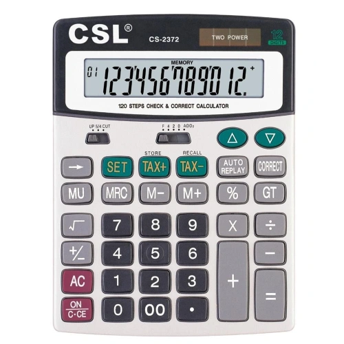 CSL CS-2372 12 Hane Masa Tipi İşlem Kontrollü Hesap Makinesi