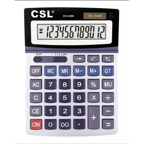 CSL CS-2385 12 Hane Masa Tipi Oynar Başlıklı Hesap Makinesi