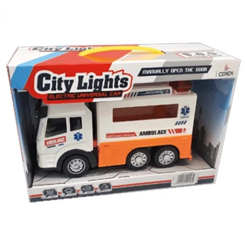 Ctoy Oyuncak Işıklı Ve Sesli Dönen Ambulans Kamyon 89-303A
