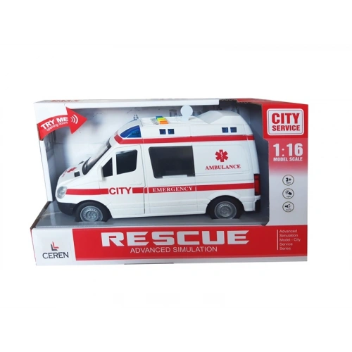 Ctoy Oyuncak Işıklı Ve Sesli Sürtmeli Polis Minibüsü 1:16