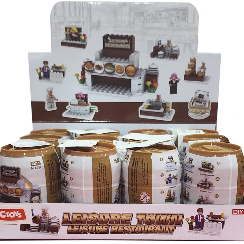 Ctoy Oyuncak Mini Bloklar Mutfak 12 Li Stant Ctoy-756