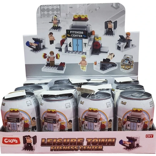Ctoy Oyuncak Mini Bloklar Spor Salonu 12 Li Stant Ctoy-757