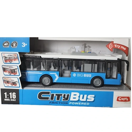 Ctoy Oyuncak ışıklı Ve Sesli Şehir Otobüsü 1:16 