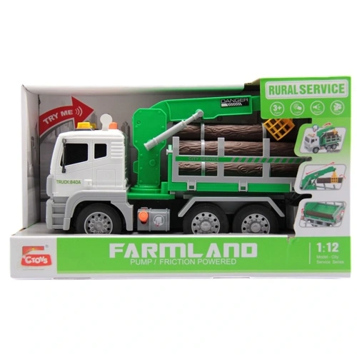 Ctoy Sesli Ve Pilli Vinçli Kütük Taşıyıcı