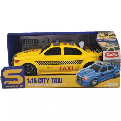 Ctoy oyuncak ışıklı Ve Sesli Sürtmeli Taxi 