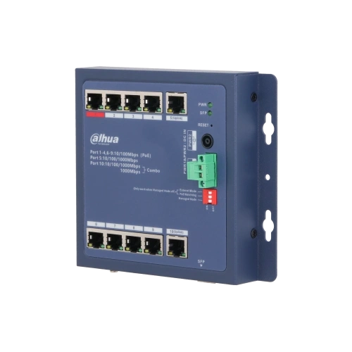 Dahua Chs4110-8et-90-f, 8 Port, Megabit, Poe 90w, 1 Port Uplink, 1 Port Combo, Cloud Yönetilebilir, Switch