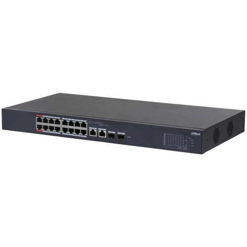 DAHUA CS4218-16ET-135, 16Port, Megabit, PoE 135W, 2 Port SFP Gigabit Combo, Cloud Yönetilebilir, Switch