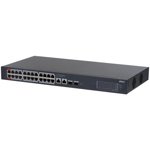 DAHUA CS4228-24GT-375, 24Port, Gigabit, PoE 375W, 2 Port Uplink, 2 Port SFP Gigabit Combo, Cloud Yönetilebilir, Switch