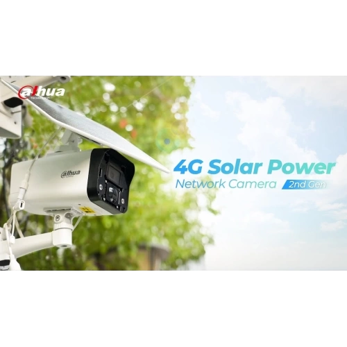 DAHUA IPC-HFW2441DG-4G-SP-B-MAX  4Mpix, 3,6mm   Lens, H265+, 30Mt Gece Görüşü, Dahili Mikrofon, IP67,  Solar(Güneş Enerjili) IP Kamera