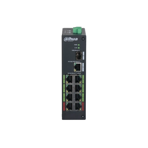 Dahua Lr2110-8et-120, 10port, Megabit, 8 Port Megabit Poe, 120w, 1 Port Gigabit, 1 Port Gigabit Sfp, Endüstriyel, Masaüstü Switch