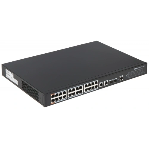 Dahua Pfs4226-24et-360-v3, 24 Port, Megabit, Poe 360w, 2 Port Gigabit Uplink, 2 Port Gigabit Combo Sfp, Yönetilebilir, Rack Mount Switch
