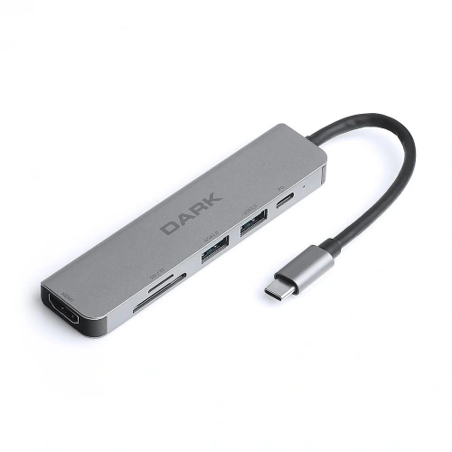 Dark Dk-ac-u31x38 Usb 3.1 Type-c 6 İn 1 Hdmı-tf Sd Kart -usb 3.0 & Usb 2.0-usb-c Pd Çevirici Hub