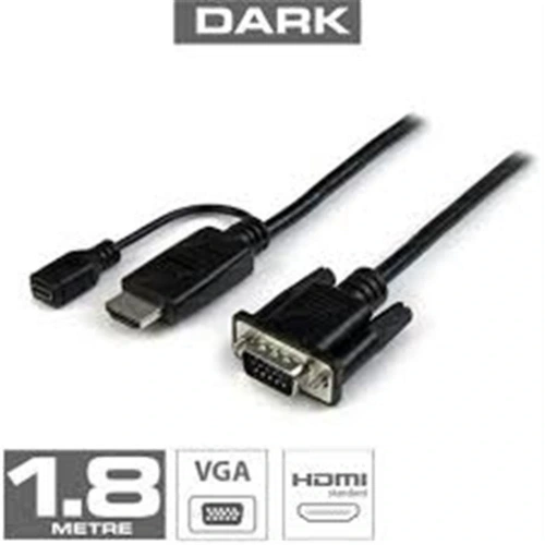 Dark Dk Hd Ahdmıxvgal180 1.8m Hdmı - Vga Güç Destekli Kablo