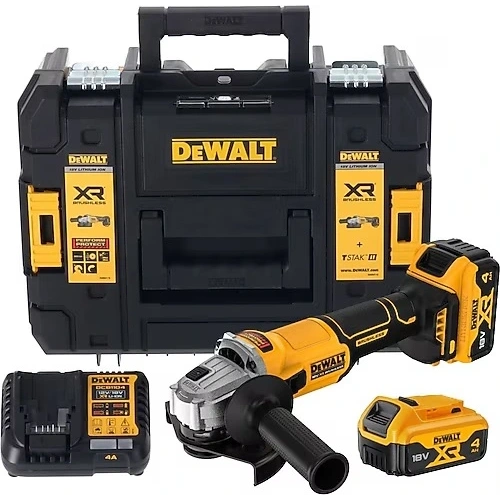 Dewalt Dcg407m2t 18v 4.0 Ah Li-ion 125 Mm Kömürsüz Çift Akülü Avuç Taşlama