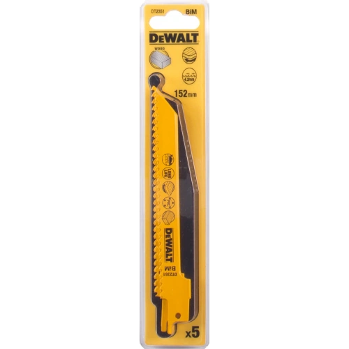 Dewalt DT2351 Ahşap Kesim Tilki Kuyruğu Testere Bıçağı Ahşap,Plastik 5 Adet