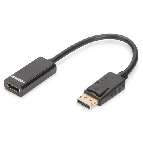 Digutus Ak-340400-001-s Displayport (dp)  Hdmı Dp Erkek - Hdmı Tip A Dişi, 0.15 Metre, Siyah