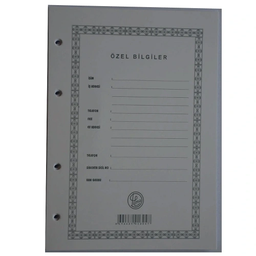 Dilman Cari Hesap Klasörü Yedeği A4 100 Yp 1303