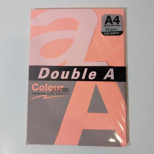 Double A Renkli Kağıt 100 Lü A4 75 Gr Fosforlu Punch