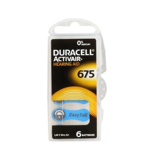 Duracell 675 İşitme Cihazı Pili 6lı Paket