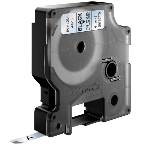 Dymo D1 Yedek Şerit 6 Mmx7 Mt Şeffaf/siyah 43610