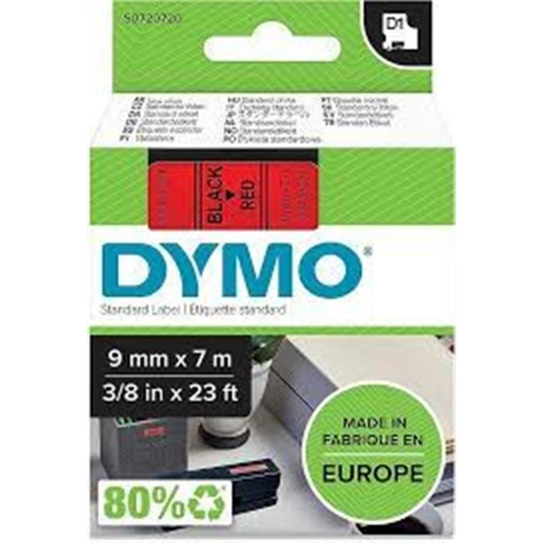 Dymo S0720720 D1 Yedek Şerit 9 Mmx7mt Kırmızı-siyah 40917