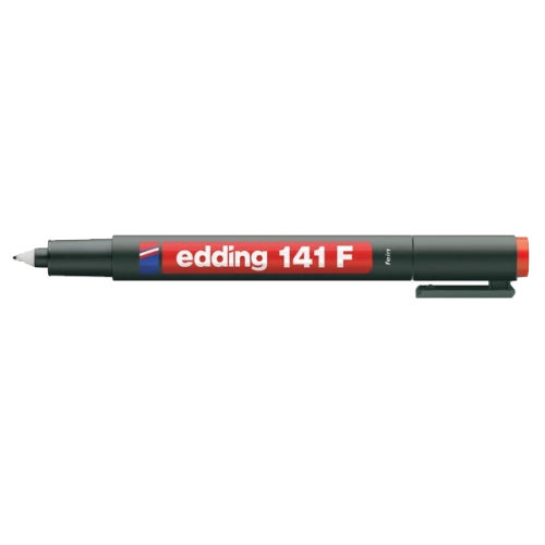 Edding Asetat Kalemi Permanent F Seri 0.6 MM Kırmızı 141F