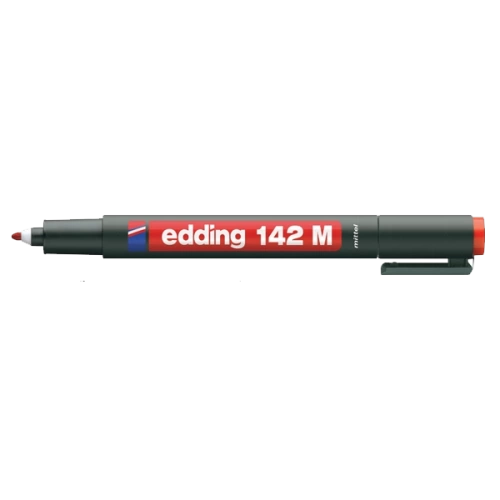 Edding Asetat Kalemi Permanent M Seri 1 MM Kırmızı 142 M
