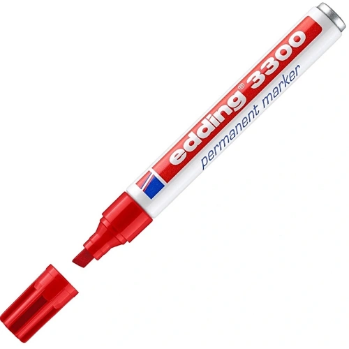 Edding Markör Permanent Kesik Uçlu 1-5 Mm Kırmızı 3300