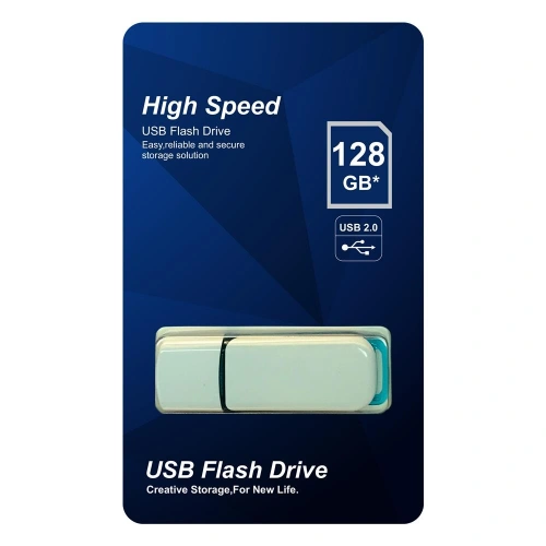 Elba 128gb Plastik Beyaz-mavi 2.0 Usb Flash Bellek